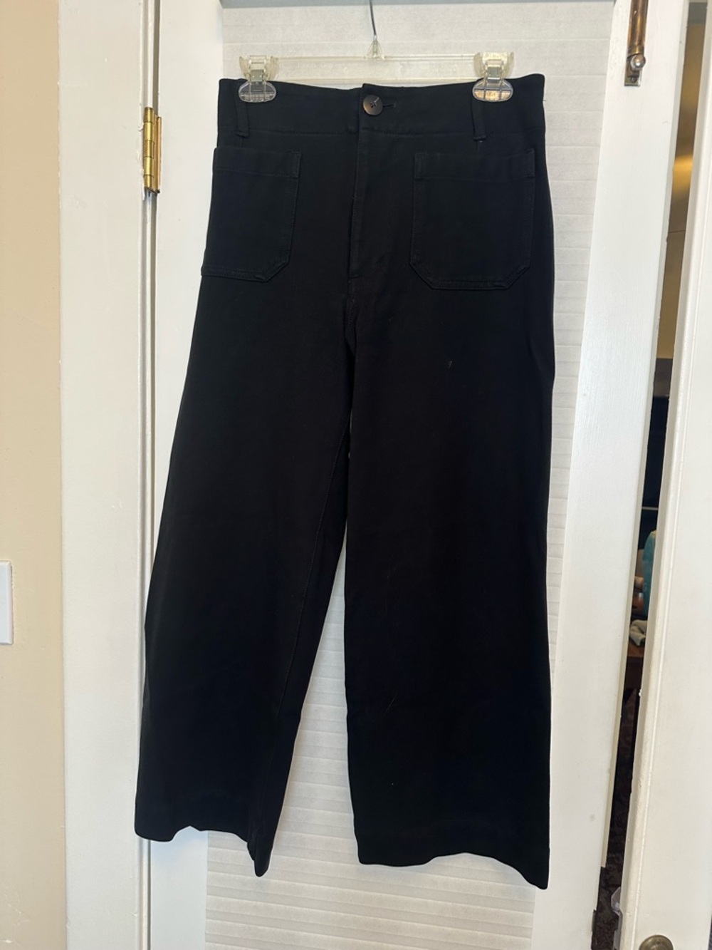 Maeve Colette Ponte Black Wide-Leg Pants